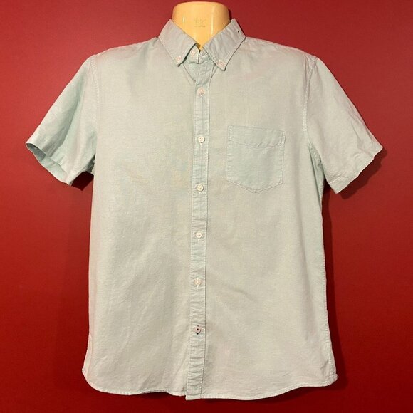 ⭐4 FOR $20⭐ American Eagle Men's Mint Green Button Down Shirt - Size Medium - Picture 1 of 3